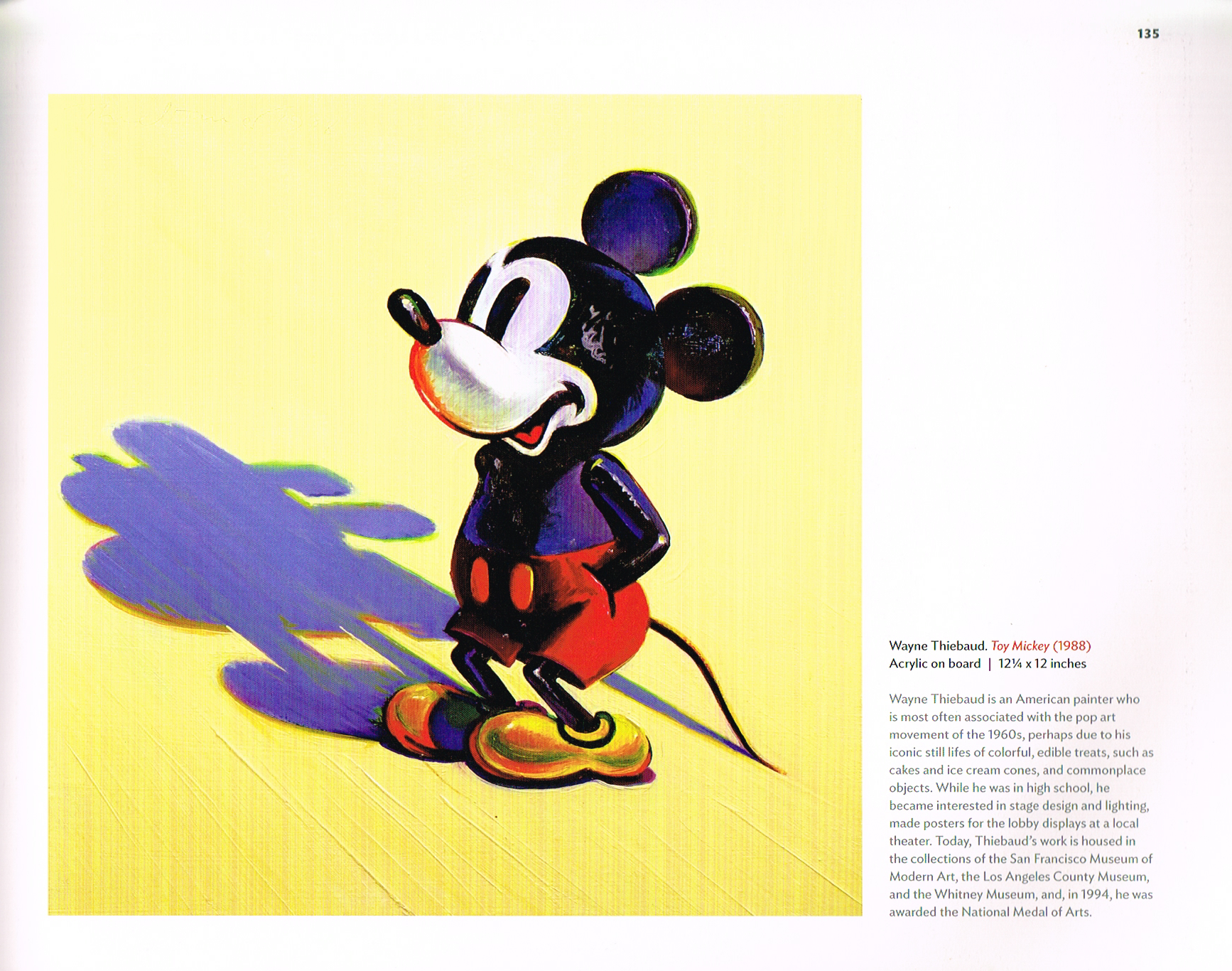 Wayne Thiebaud ミッキーマウス アートポスター 1984 WAYNE THIEBAUD RARE LITHOGRAPH PRINT FRAMED POP ART POSTER